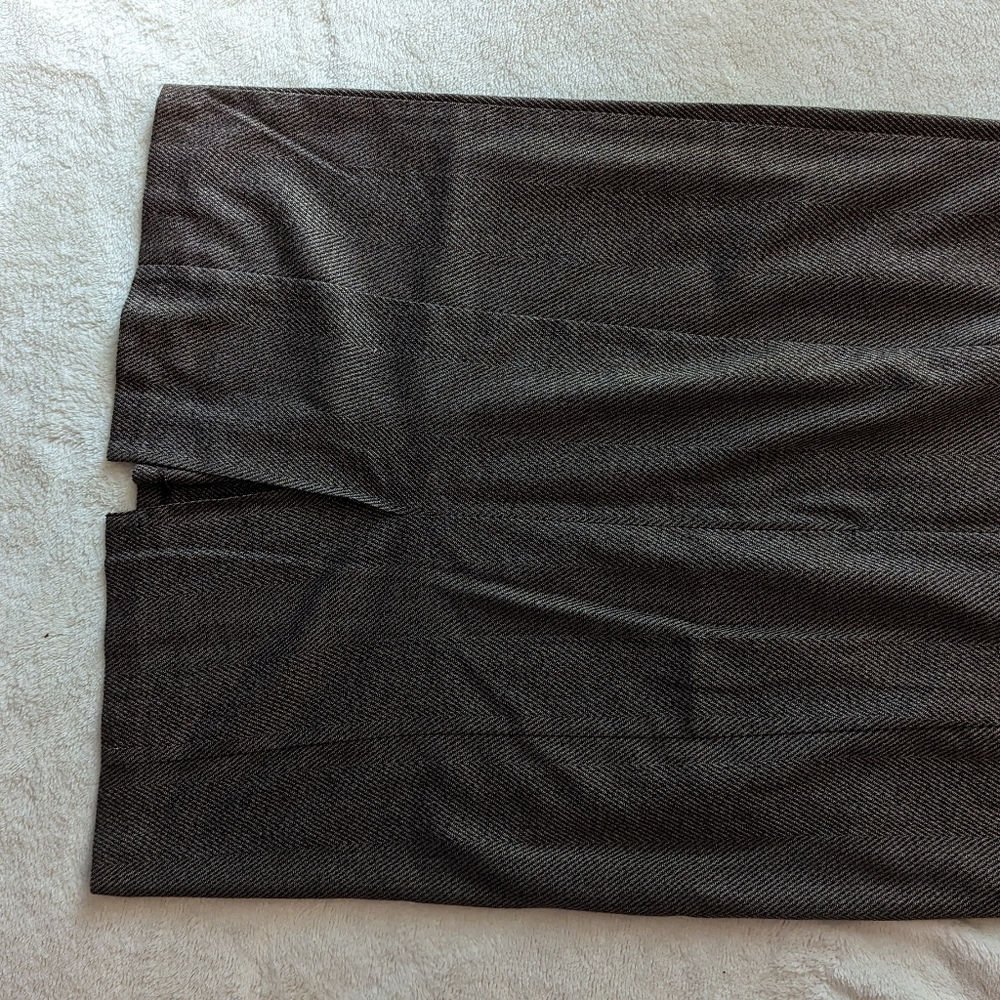 Chocolate brown tweed skirt suit jacket sz 8 skirt sz 12 - Picture 8 of 16